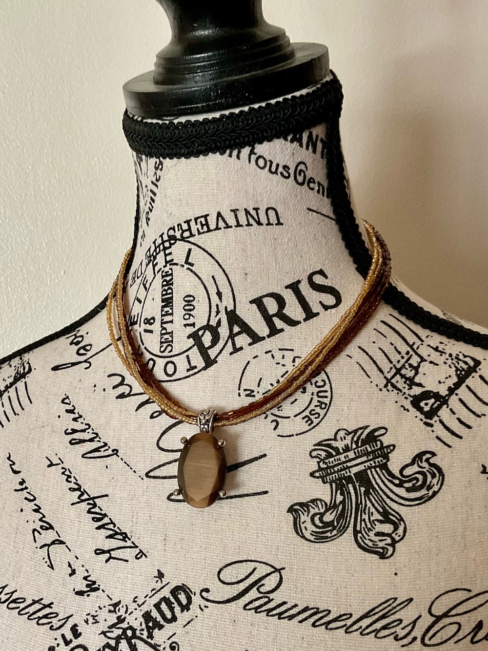 PREMIER DESIGNS Solano Beaded Necklace Earth Tones